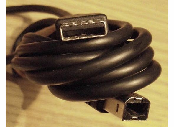 Generic USB-2 Cable 1.5m long [Black] for HP Hewlett Packard, Epson Stylus, Brother, Canon Pixma, Lexmark, Scanjet, OfficeJet, Inkjet, Picturemate, Photosmart, Laserjet, Deskjet All in One 1 Monolaser Scanjet